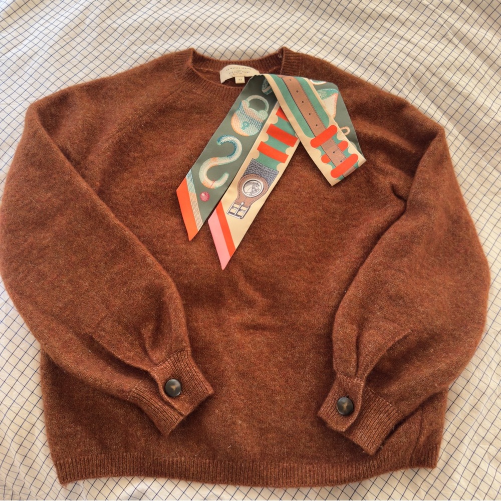 Sezane Rust Brown Louisa Sweater